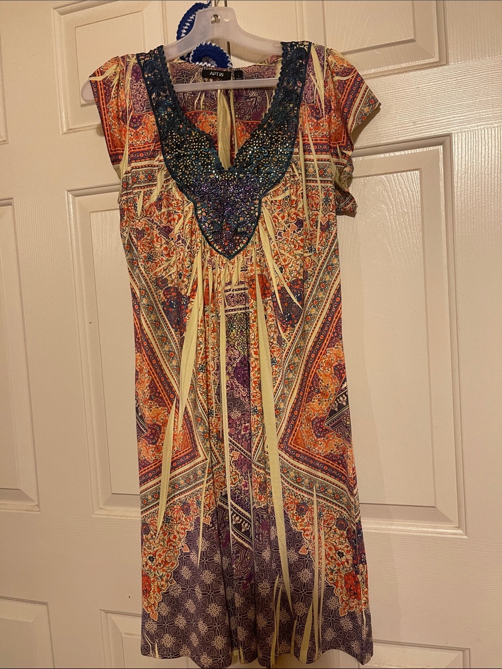 Apt. 9 Beaded V-Neck Multicolor Midi Dress